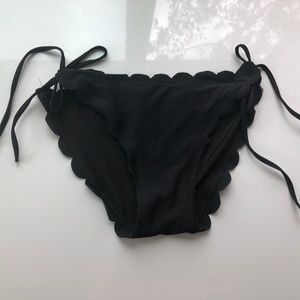 Black Scalloped Bikini Bottom
